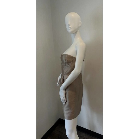 Jill Stuart Collection Dress Women's Beige Silk Bustier Cocktail Dress Size 6 - Picture 9 of 10
